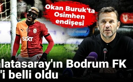 Galatasaray’da Bodrum FK Maçı Öncesi Sürpriz İlk 11