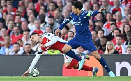 PSG, Şampiyonlar Ligi Yarı Finalinde Arsenal'i Tek Golle Devirdi