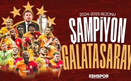 Galatasaray 25. kez şampiyon! Süper Lig’de 5. yıldızı takan ilk takım oldu