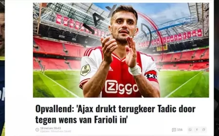 Hollanda Basını Yazdı: Dusan Tadic, Ajax ile anlaştı