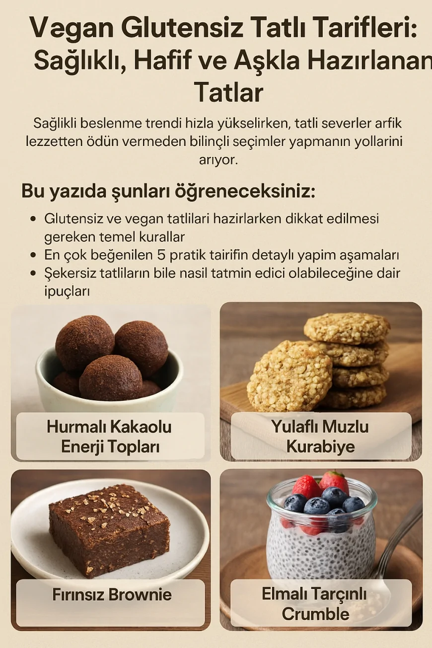 Vegan Glutensiz Tatlı Tarifleri: Sağlıklı, Hafif ve Aşkla Hazırlanan Tatlar