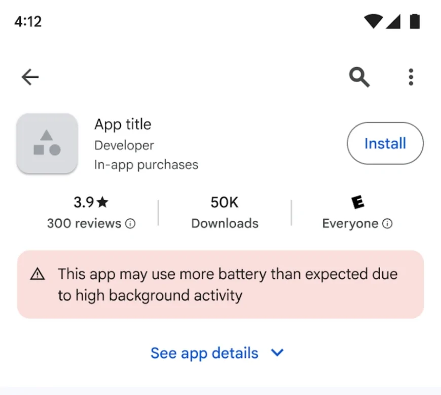 Google, Yüksek Batarya Tüketen Uygulamaları Bildirecek