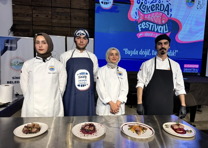 Sinopta aşçılık öğrencileri lakerda yapımında kıyasıya mücadele etti
