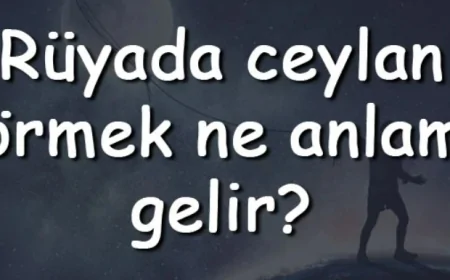 Rüyada ceylan görmek ne anlama gelir? Rüyada ceylan yakalamak ve kesmek
