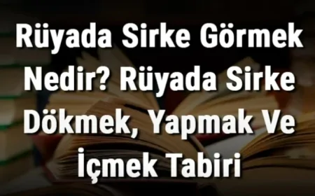 Rüyada Sirke Görmek Nedir? Rüyada Sirke Dökmek, Yapmak Ve İçmek