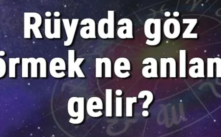 Rüyada göz görmek ne anlama gelir? Rüyada yeşil, siyah ve ela göz görmek