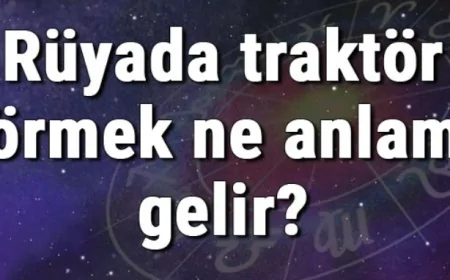 Rüyada traktör görmek ne anlama gelir? Rüyada traktör almak ve kullanmak (sürmek)