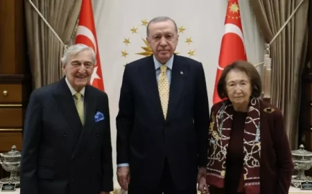 Cumhurbaşkanı Erdoğan, Rahmi Koç ve Semahat Arsel'i Külliye'de Kabul Etti