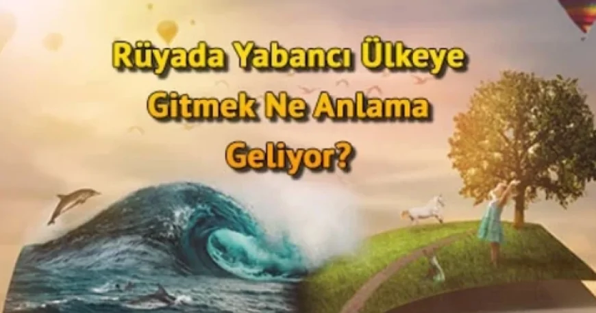 Rüyada Yabancı Ülkeye Gitmek Ve Taşınmak Anlamı? (Uçakla, Trenle Ve Arabayla)