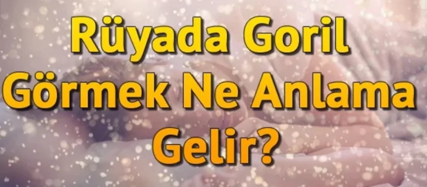 Rüyada Goril Görmek Ne Anlama Gelir? Rüyada Goril Sevmek Ve Goril Yavrusu Görmek