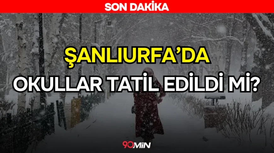 Şanlıurfa okullar tatil mi, 9 Ocak Cuma Şanlıurfa'da okul yok mu? SON DAKİKA
