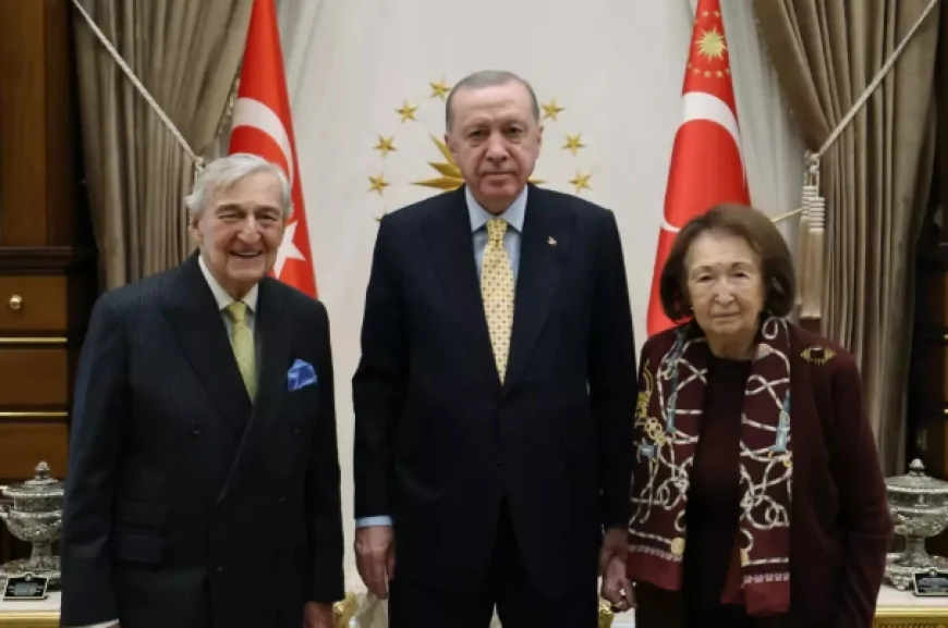 Cumhurbaşkanı Erdoğan, Rahmi Koç ve Semahat Arsel'i Külliye'de Kabul Etti