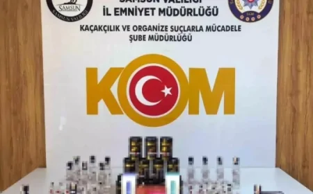 Samsun'da Kaçakçılık Operasyonu: 64 Şişe Sahte Alkol ve Tütün Ürünü Ele Geçirildi