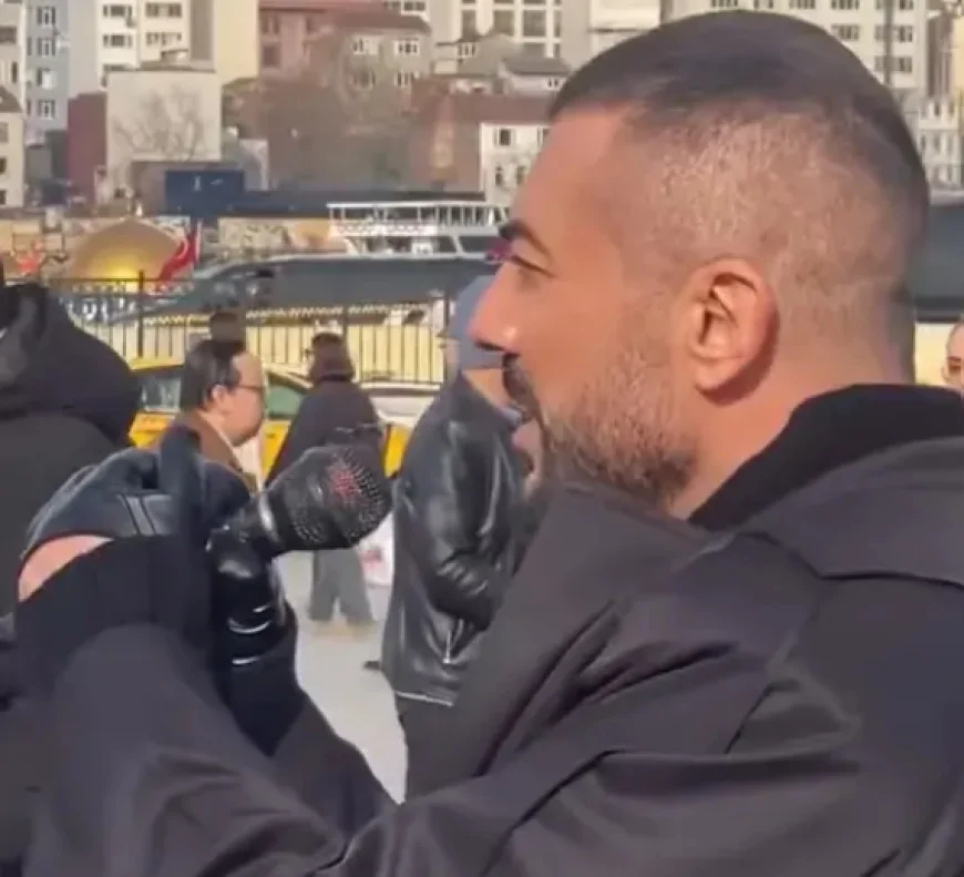 İstanbul Eminönü'nde Rober Hatemo Sürprizi: Sokak Sanatçısı Sandılar, Klip Çekimi Çıktı