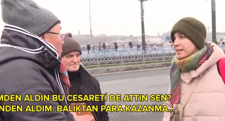 Galata Köprüsü’nde "Vegan" Tartışması: Satın Alacağını Söylediği Balıkları Denize Boşalttı