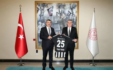 Beşiktaş Başkanı Serdal Adalı'dan Milli Eğitim Bakanı Yusuf Tekin'e Ziyaret