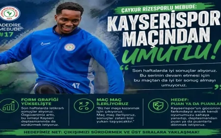 Çaykur Rizesporlu Mebude, Kayserispor maçından umutlu