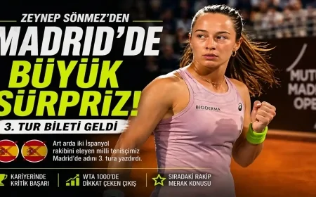 Zeynep Sönmez'den Madrid'de büyük sürpriz! 3. tur bileti geldi