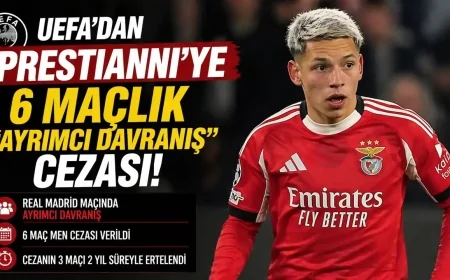 UEFA'dan Prestianni'ye ağır ceza
