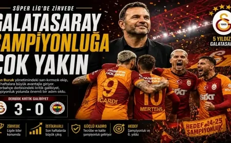 Galatasaray, Fenerbahçe galibiyetiyle Şampiyonluğa çok yakın!