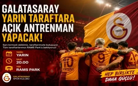 Galatasaray taraftarıyla buluşuyor! RAMS Park’ta açık antrenman kararı