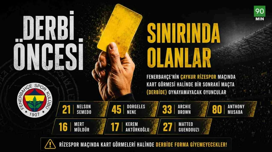 Sarı kart alarmı! Fenerbahçe’de 7 isim sınırda!