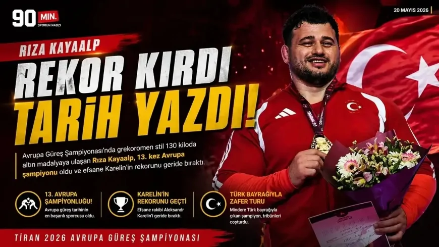 Milli güreşçimiz Rıza Kayaalp’ten tarihi rekor