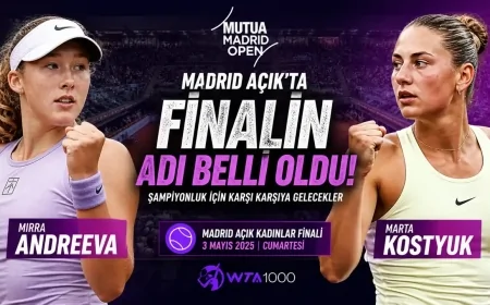 Madrid Açık’ta finalin adı belli oldu: Andreeva ile Kostyuk şampiyonluk için kortta