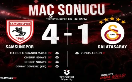 Samsun’da şok skor! Galatasaray ağır yara aldı, şampiyonluk yarışı alev aldı