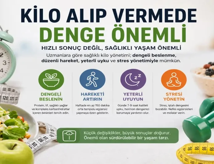 Kilo alıp vermede denge uyarısı: Hızlı sonuç değil sağlıklı yaşam önemli