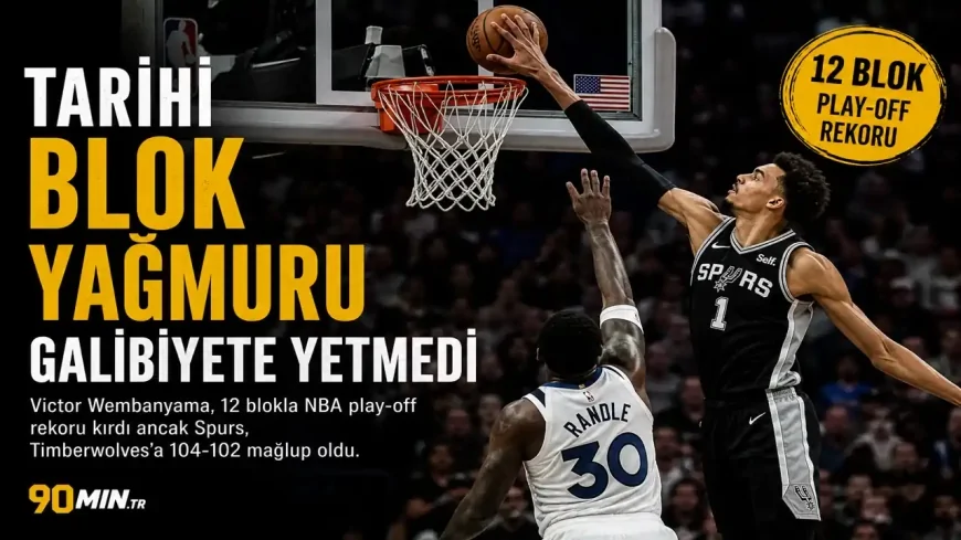 Wembanyama tarihe geçti, Spurs galibiyeti kaçırdı