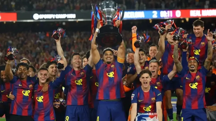 5 büyük ligde üçüncü şampiyon Barcelona oldu