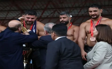 665. Tarihi Kırkpınar Yağlı Güreşleri'nin başpehlivanı Erkan Taş, altın kemeri kuşandı